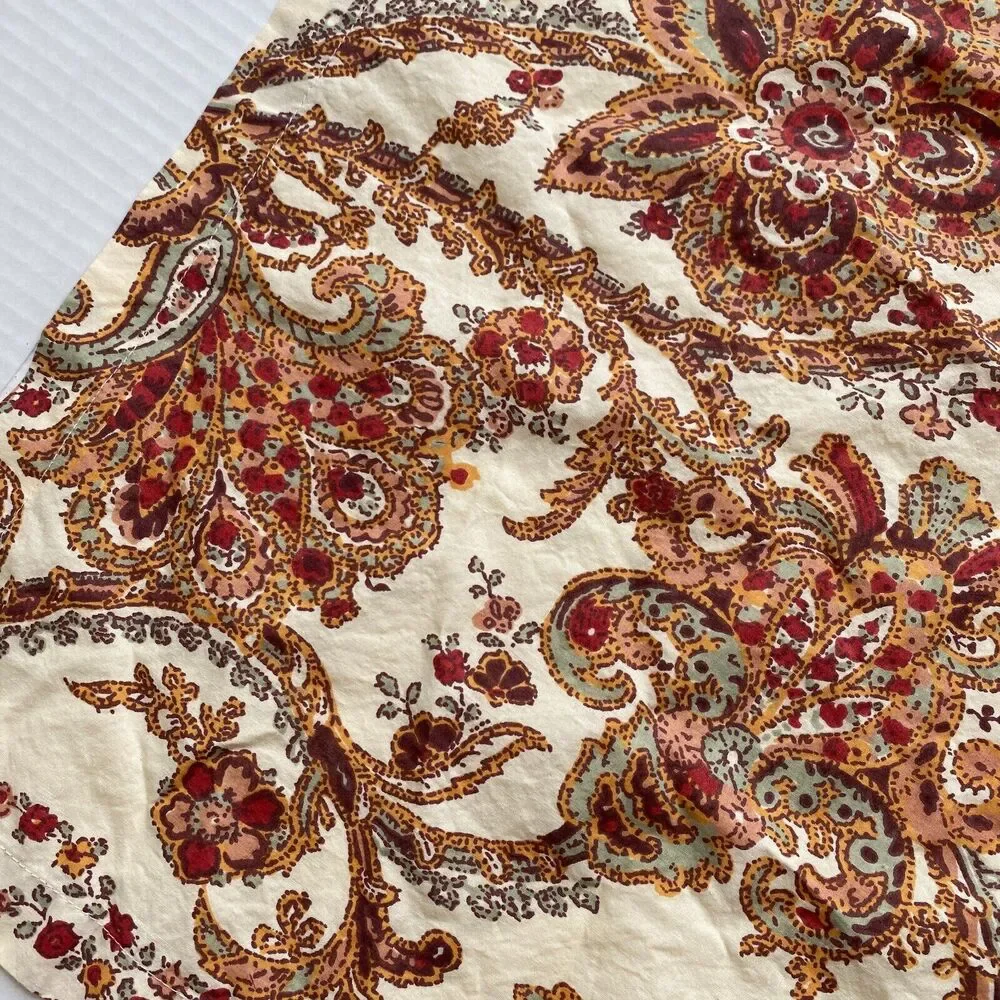 Pottery Barn Napkins Table Kitchen Dining Decor Floral Paisley Square Set of 2